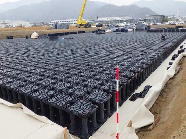 テンレイン・スクラム雨水貯留槽施工事例